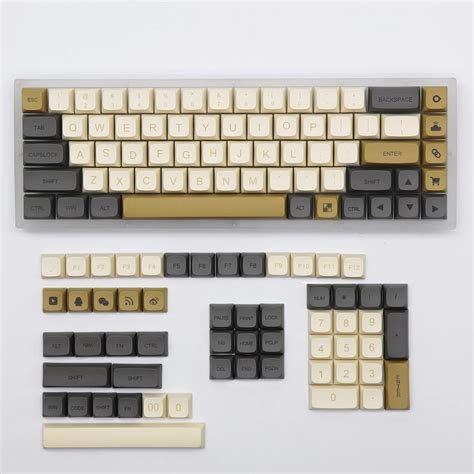 Guffercty Kred Xda Profile Keycaps Retro Pbt Key Cap Cover Set Dye