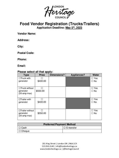 Fillable Online Food Truck Application Permit Fax Email Print Pdffiller