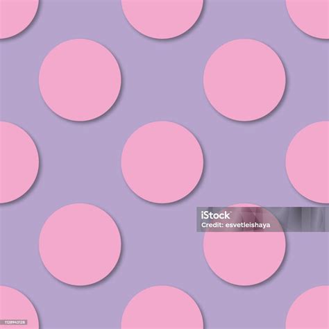 Polka Dots Seamless Pattern 3d Vector Background Stock Illustration