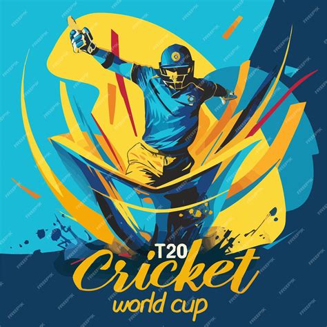 Premium Vector | A poster for the T20 cricket world cup