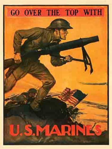 Vintage Ww Us Marines Marine Corps Recruiting Military Poster Digital