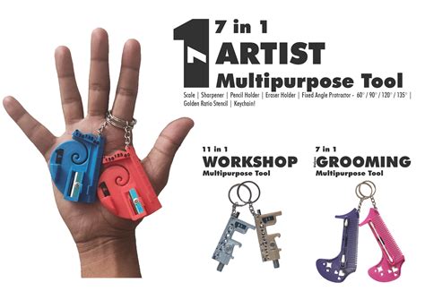 7 In 1 Artist Multipurpose Tool By Occupiedbrain Download Free Stl