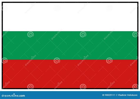 Bulgarien Flagge Fahne Europa Land Vektor Abbildung Illustration