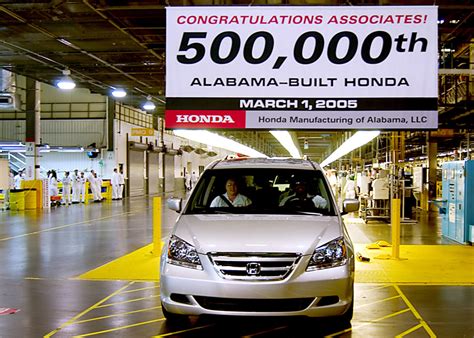 Honda Manufacturing Of Alabama Reaches 500 000 Milestone