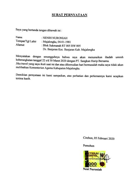 Contoh Surat Rekomendasi Pembuatan Paspor Dari Kepala Sekolah Delinewstv