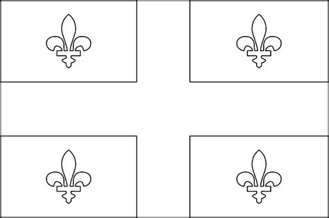 Quebec flag coloring picture