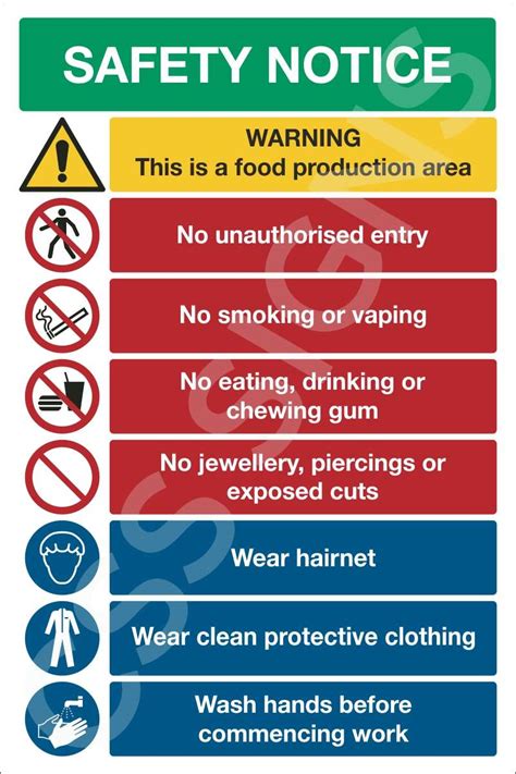 Food Production Safety Notice Sign | Sign Shop Ireland | CSS Signs