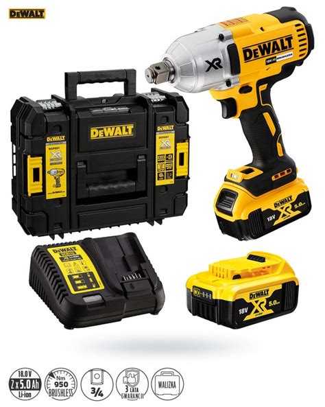 KLUCZ UDAROWY 3 4 950Nm 18V 2x5Ah DeWALT DCF897P2 DCF897P2 za 2399 zł z