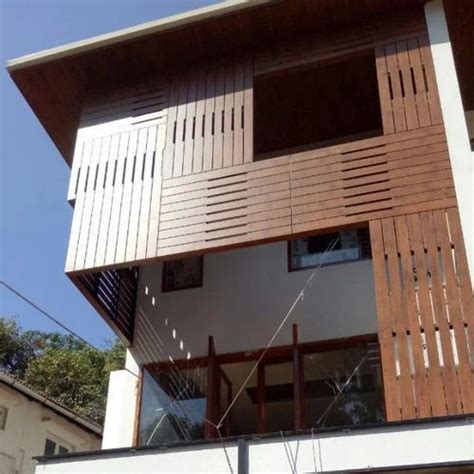 Exterior Wooden Wall Cladding at Rs 160 /square feet | Wood Cladding ...