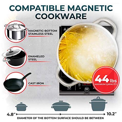 Mueller RapidTherm Portable Induction Cooktop Hot Plate Countertop Burner W Temp Levels