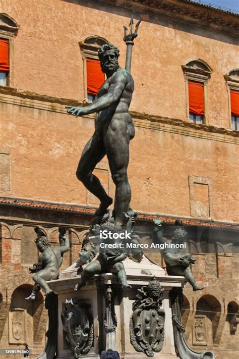 Fountain Of Neptune Piazza Maggiore Bologna Emilia Romagna Italy Stock