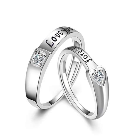 Wholesale Genuine 925 Sterling Silver Promise Rings For Couples His And