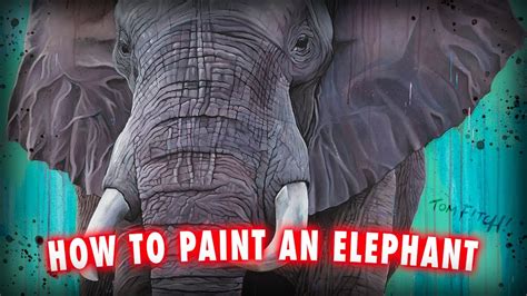 How To Paint An Elephant Acrylics Youtube