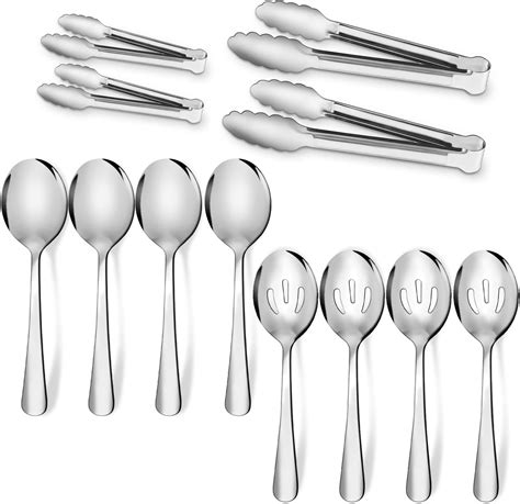 Amazon Pack Stainless Steel Large Serving Utensils Set