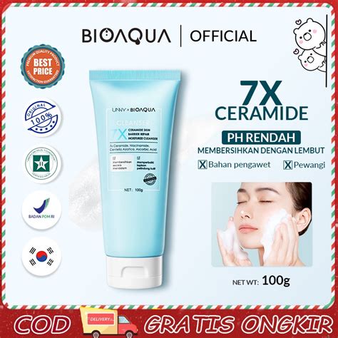 Jual BIOAQUA 7X Ceramide Moisturizer Cleanser Cuci Muka 100g Gentle