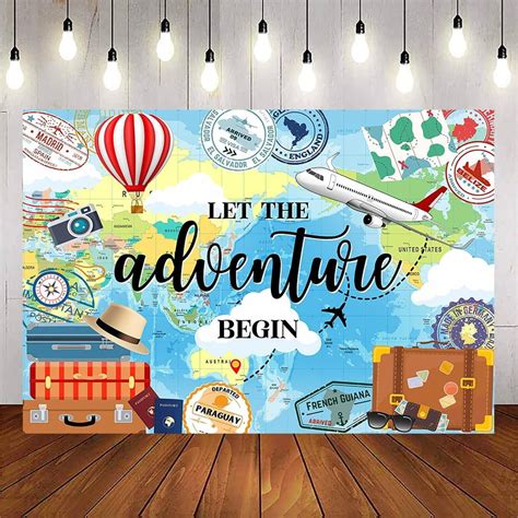 Adventure Awaits Backdrop Let The Adventure Begin World Map Photography