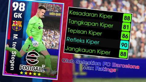 Racikan M Ter Stegen Max Rating Club Selection Fc Barcelona