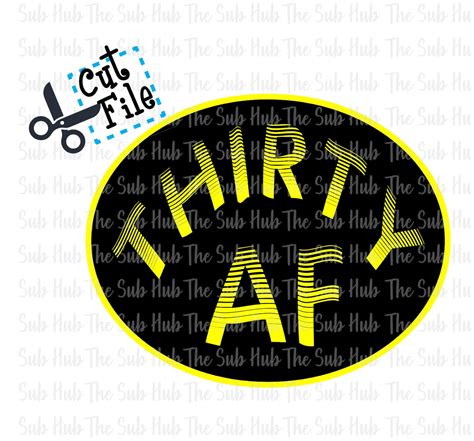 Thirty Af Svg Cricut Silhouette Eps Dxf Png Etsy