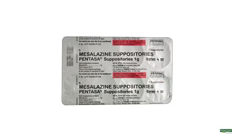 Buy Pentasa 1gm Suppositories 7 Pieces Online At Best Prices Wellness Forever