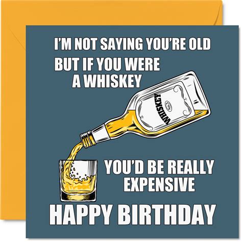 Funny Birthday Cards For Men Women Aged Whiskey Rude Birthday Card For Mum Dad Brother