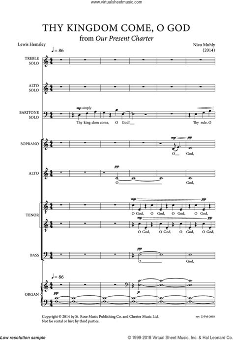 Thy Kingdom Come O God Sheet Music For Choir Satb Soprano Alto Tenor Bass