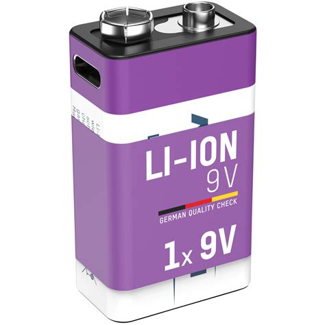 Ansmann 1315-0005 9V PP3 Li-Ion Rechargeable Battery 400mAh With USB-C ...