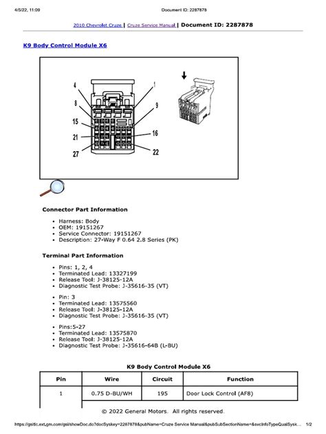 K9 Body Control Module X6 Pk Pdf