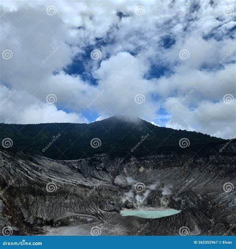 Beautiful Mount Tangkuban Perahu Crater Stock Image - Image of ...