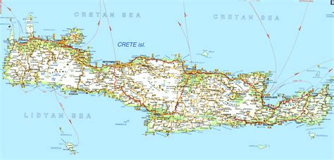 Maps of the island of Crete Greece 