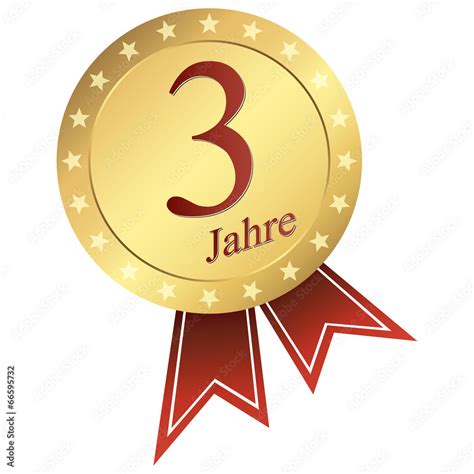 gold button german Jubiläum 3 Jahre Stock Vektorgrafik Adobe Stock