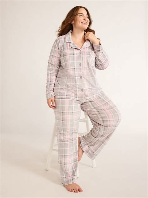 Joyspun Women S Velour Notch Collar Top And Pants Pajama Set Piece