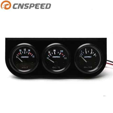 CNSPEED 2 52 MM 3 w 1 woltomierz miernik temperatury oleju wskaźnik