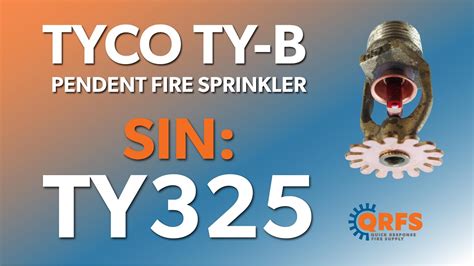 Tyco Ty B Pendent Sprinkler Head Introduction Ty Fire Sprinklers