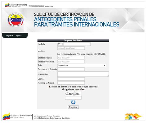 Solicitud De Antecedentes Penales Venezuela Image To U