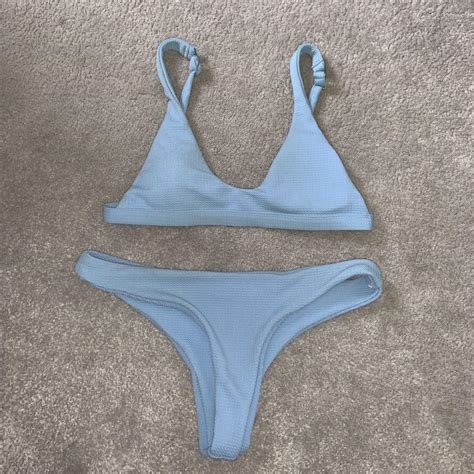 Light Blue Zaful Bikini Size M Uk Bought Off Depop
