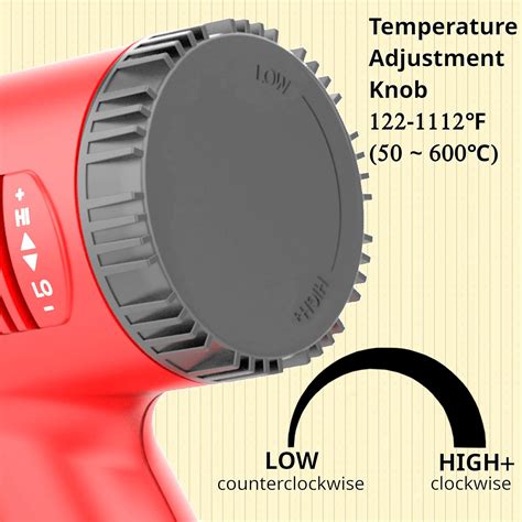 Buy Heat Gun W Hot Air Gun Temperature Adjustment Control Knob Dual