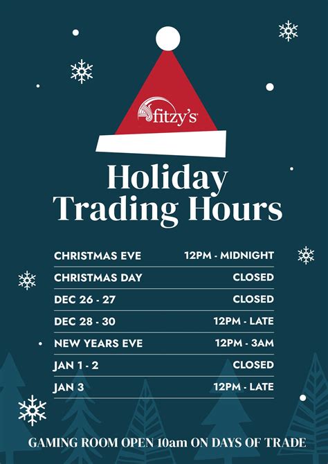 Festive Season Trading Hours 2022