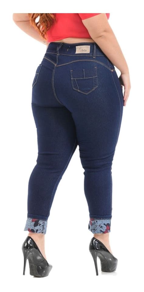 Kit Calcas Feminino Skinny Jeans Hot Pants Plus Size Lycra Frete Gr Tis