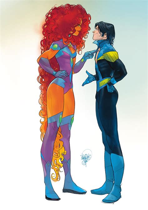 Nightwing And Starfire By Otto R Teentitan