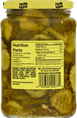 Mt Olive Sweet Bread Butter Pickle Chips 24 Fl Oz Frys Food Stores