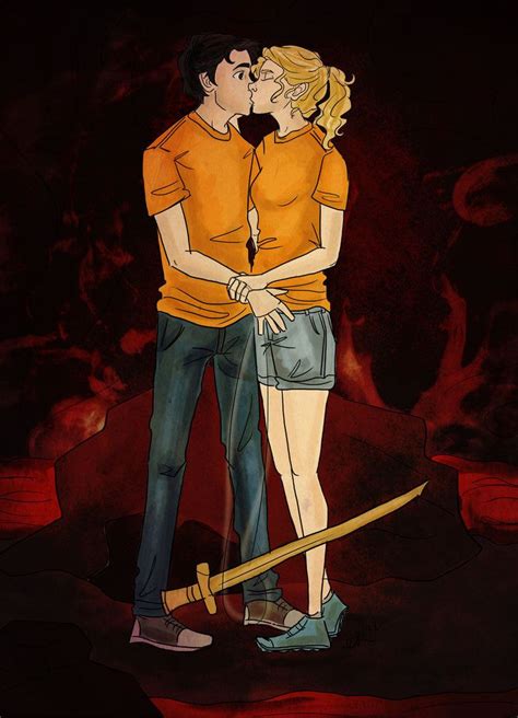 Percabeth Kiss In Battle Of The Labyrinth Percy Jackson Jackson Heroe