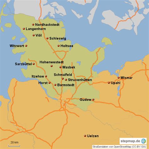 StepMap - SH - Landkarte für Deutschland