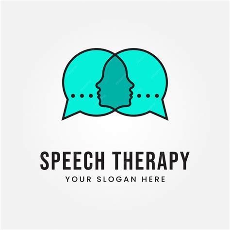 Premium Vector | Speech Therapy Logo Design Vector Template Illustration