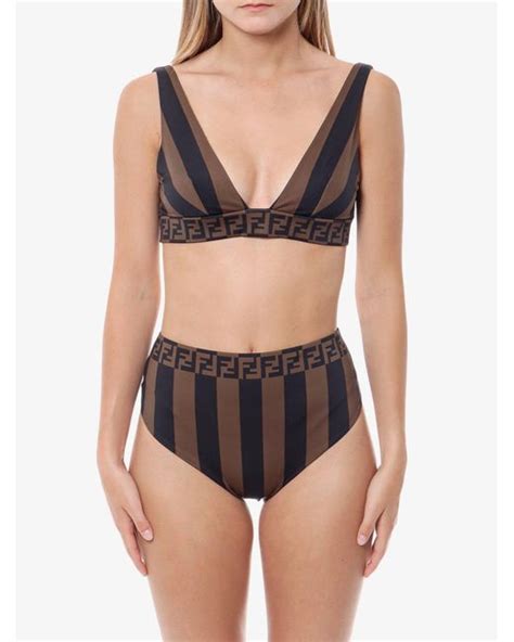 Fendi Bikini In Brown Lyst