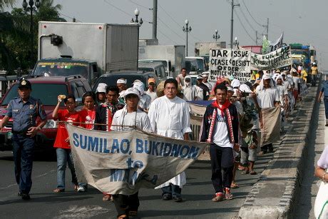 Filipino Farmers During March Protest Reclaim Editorial Stock Photo