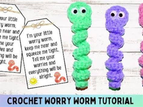 Crochet Worry Worms 10 FREE Cute Patterns Blue Star Crochet