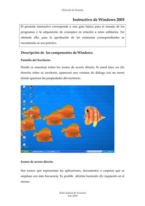 PDF Descripción de los componentes de Windows Descripción de los