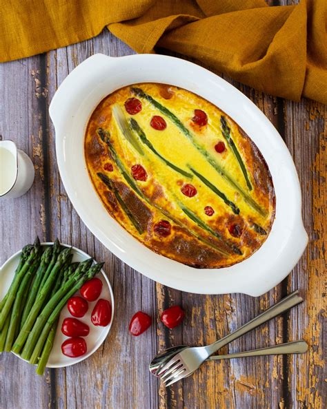 Recette Clafoutis Dasperges Vertes Et Tomates Cerises Marie Claire