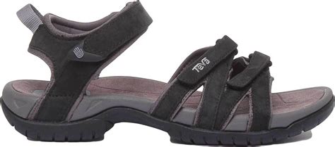 Teva Tirra Fi Lite Women Nubuck Leather Walking Sandals In Black Size