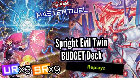 New Spright Evil Twin Budget Deck Replays Yu Gi Oh Master Duel Quick